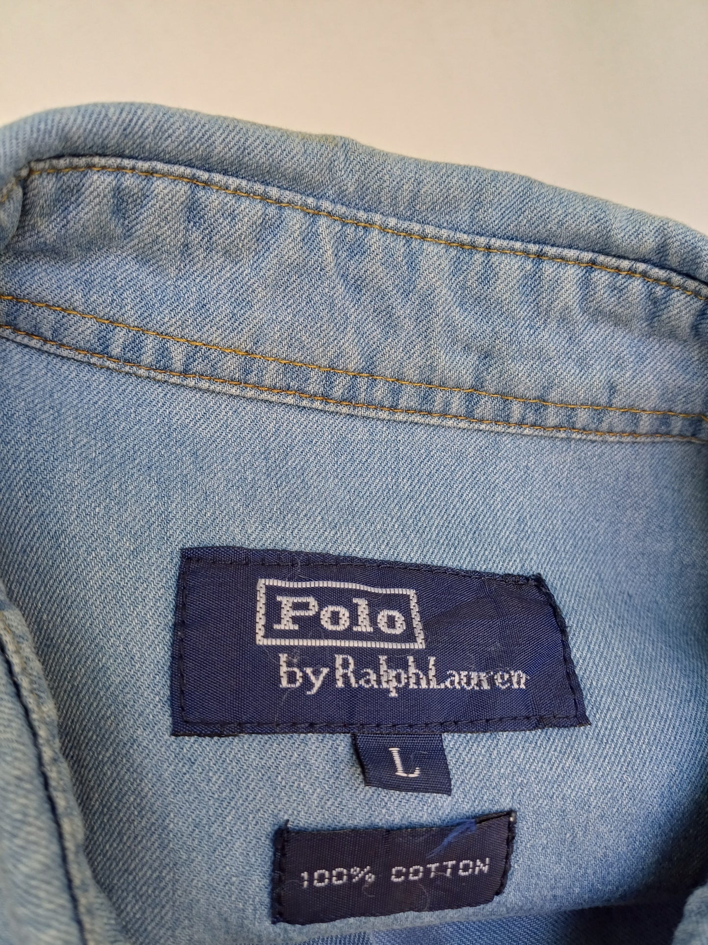 Vintage Polo Ralph Lauren Denim Button Down shirt Mens L