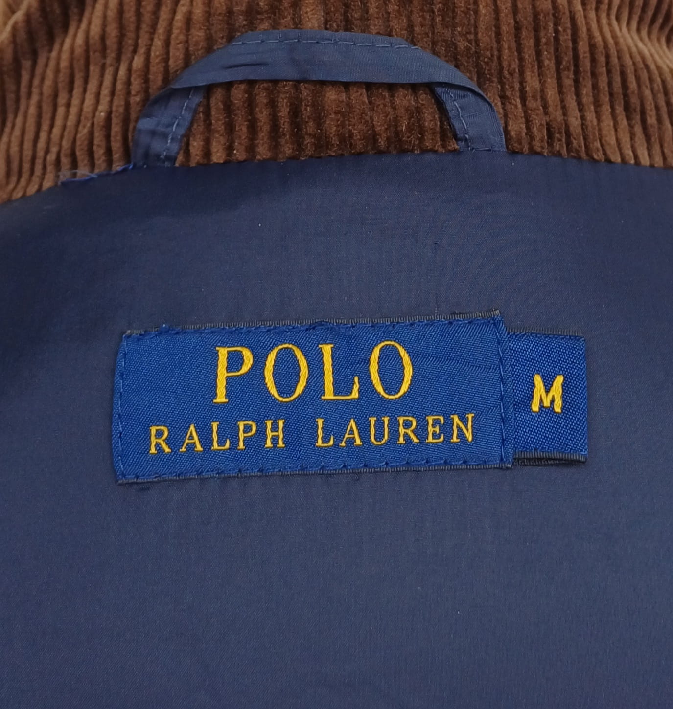 Polo Ralph Lauren Corduroy Collar Quilted Padded Jacket Mens M
