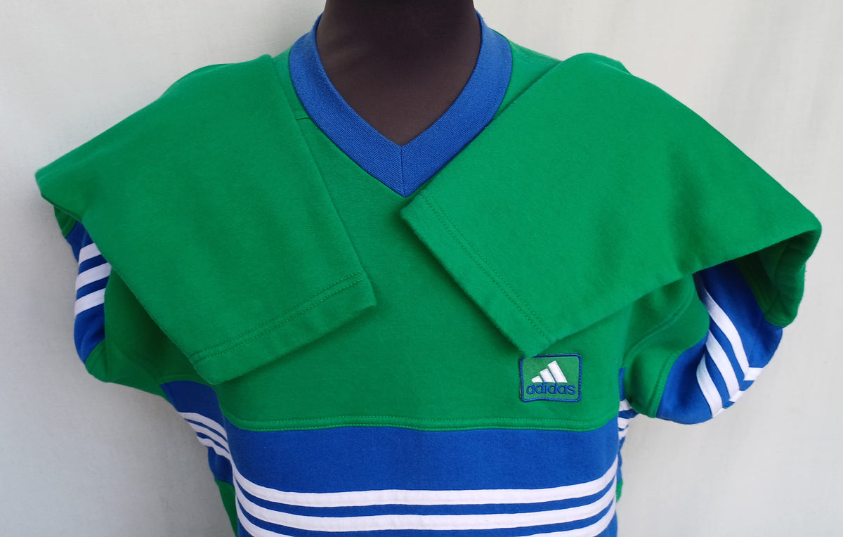 Vintage 90s Adidas V-neck  Pullover Sweatshirt Mens M