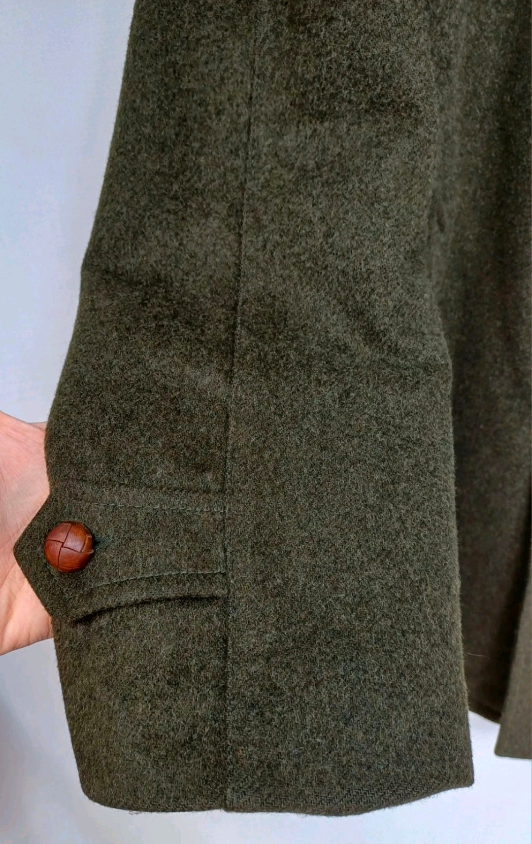 Salko Tiroler Loden Tartan Lining Mens Wool Button Coat Overcoat EU 50/US 40