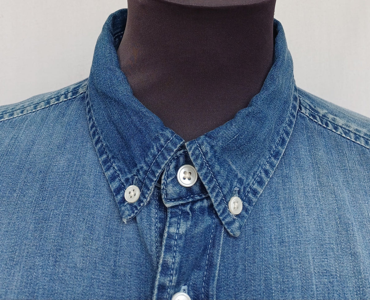 Carhartt Slim Fit Cotton Civil button-down Denim Shirt Mens M