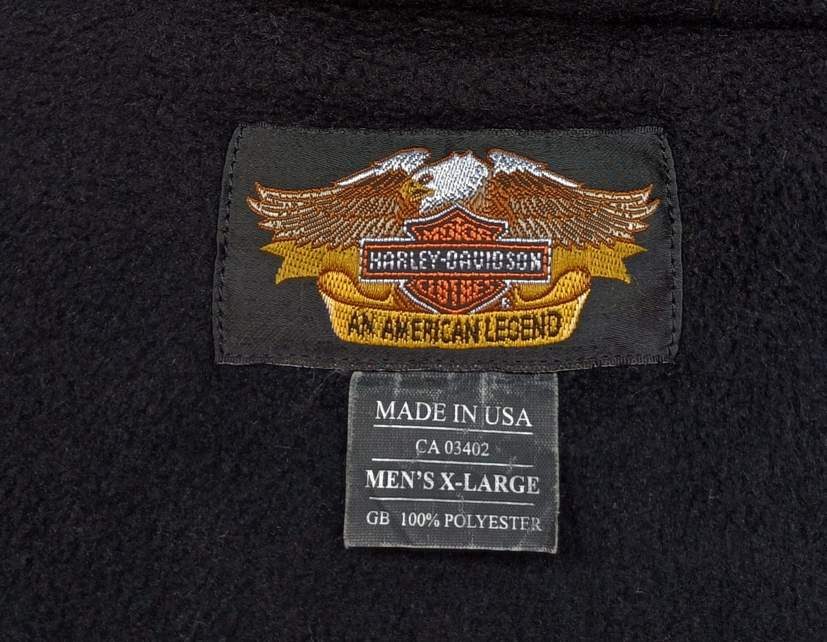 Harley Davidson FXRG Motorcycle Padded Fleece Jacket Mens XL