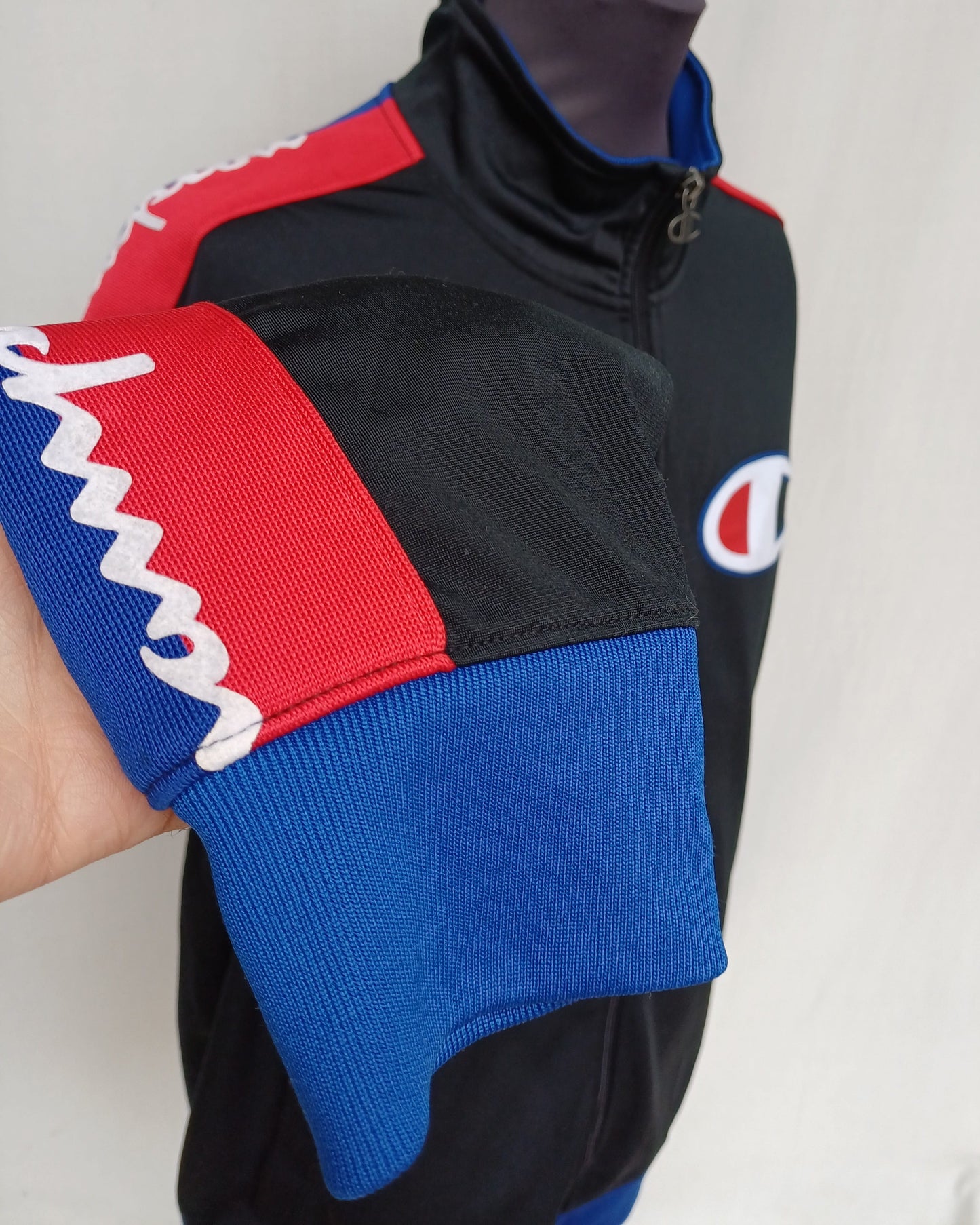 Champion Taped Logo Full Zip Track Top Jacket Mens XL