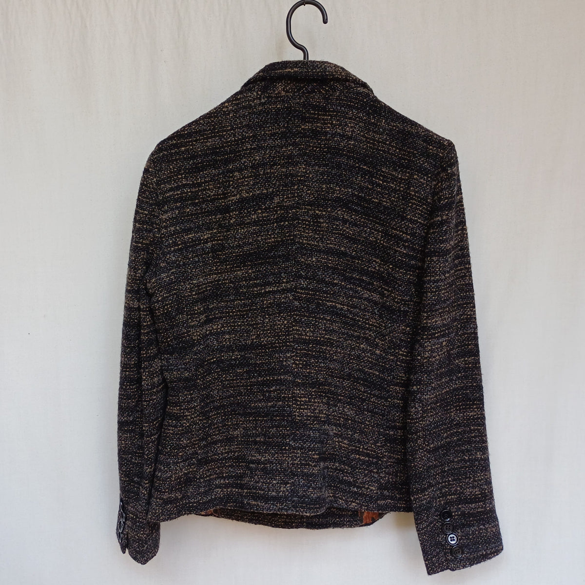 Dolce & Gabbana Leopard Lining Print Womens Wool/Alpaca Button Blazer Jacket Size 44/Large