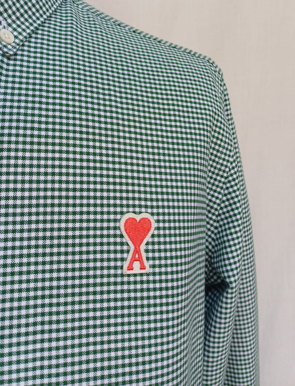 AMI Paris Gingham Cotton Plaid Button Shirt Size 40/Mens M