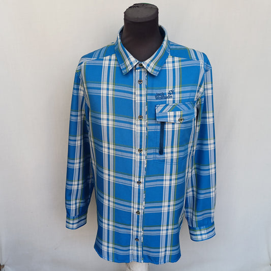 Jack Wolfskin Plaid Outdoor Button-Up shirt Mens L