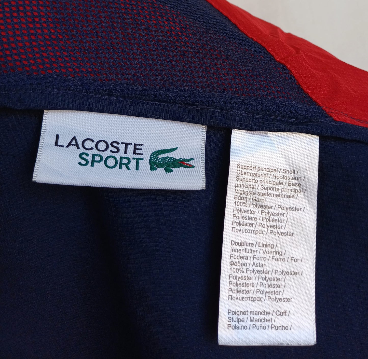 Lacoste Sport Novak Djokovic Full Zip Jacket Mens S/M