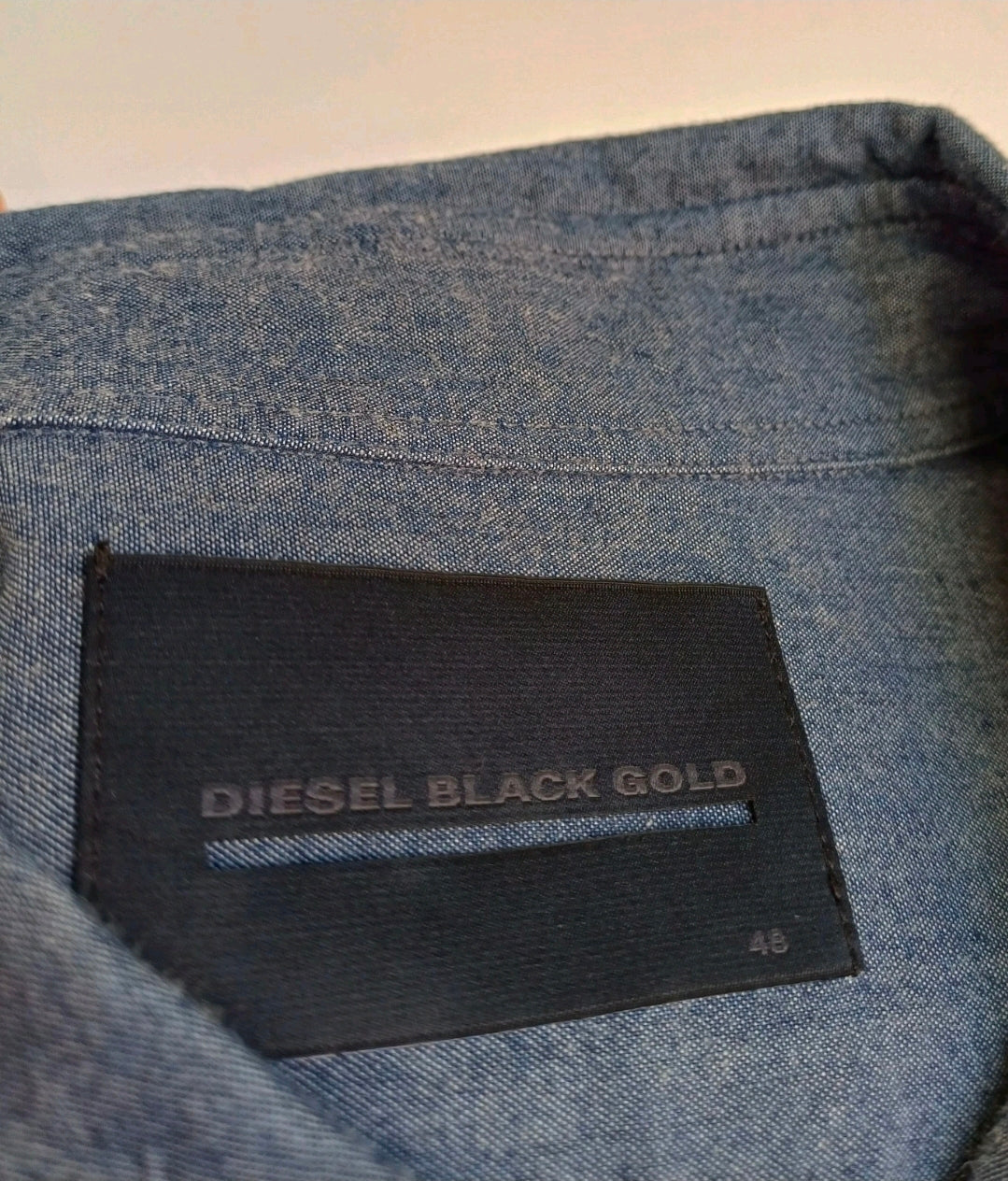 Diesel Black Gold 100% Cotton Button-Up Shirt Size Mens 48