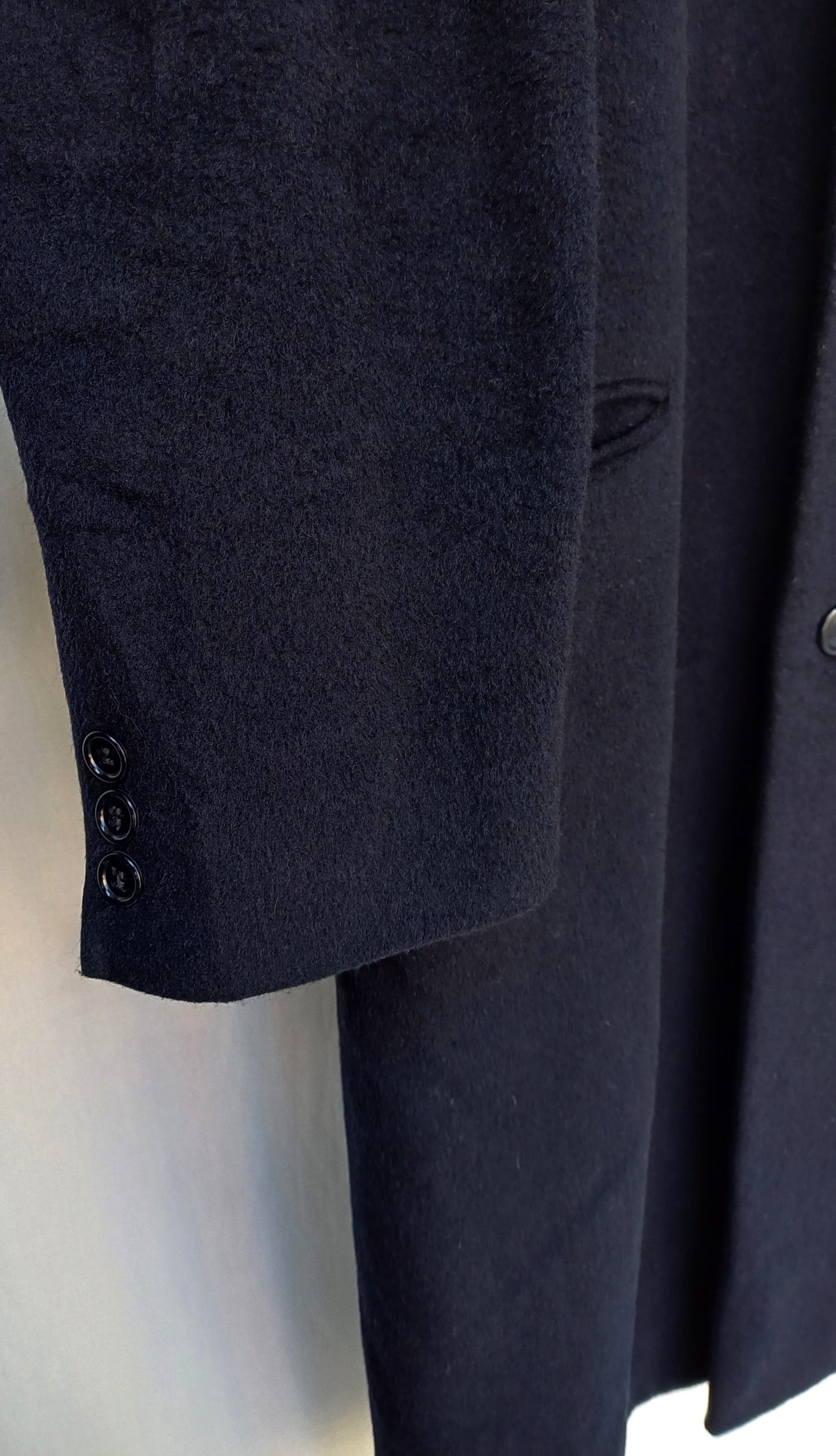 Luc Saint Alban Mens Wool/Cashmere Button Long Coat Overcoat Size EU 50