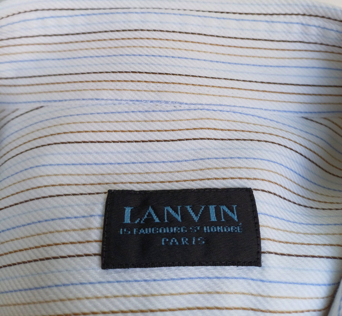 Lanvin Paris Striped Button-Up Shirt Size 40/Mens M