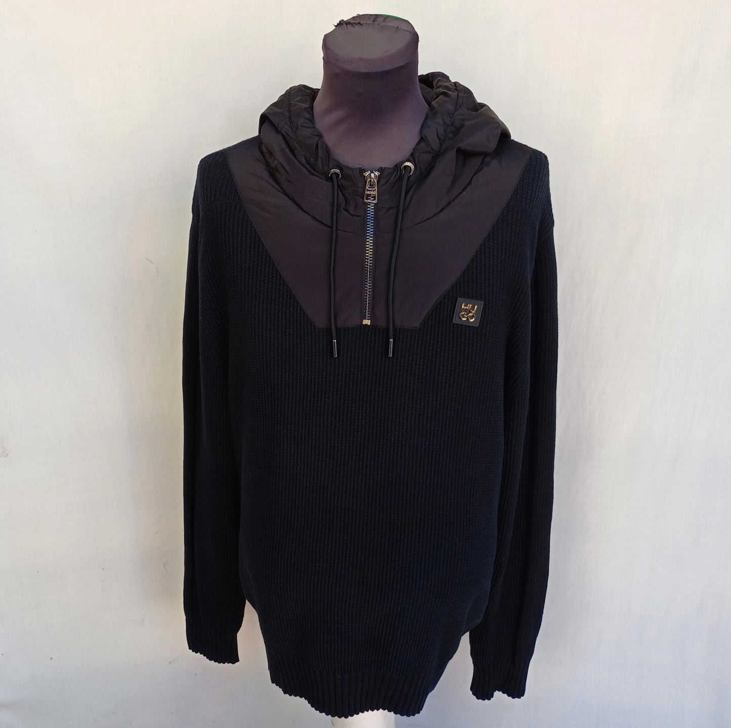 New Without Tags Hugo Cotton Zip Pullover Sweater Mens L