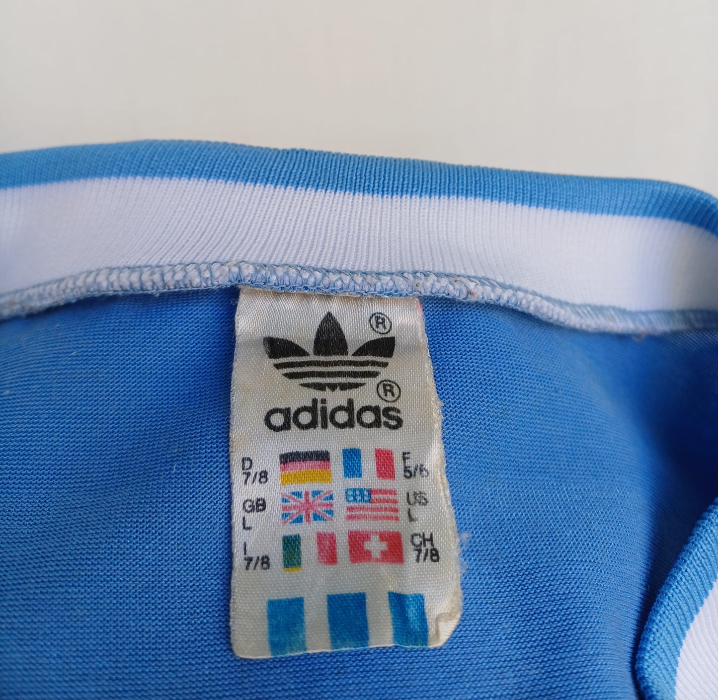Vintage 80s Adidas Template Football Shirt Mens L
