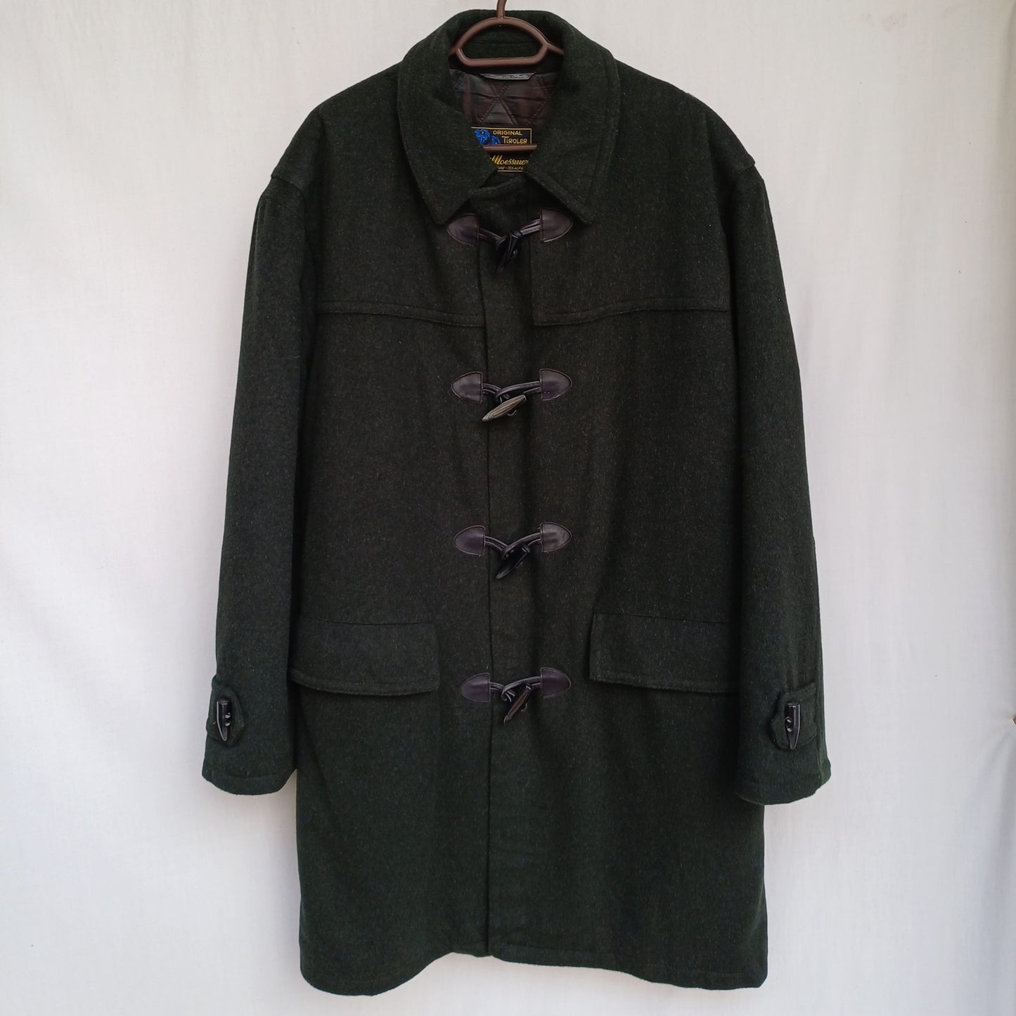 Tiroler Loden Moessmer Mens Wool/Alpaca Duffle Coat Long Overcoat EU 48