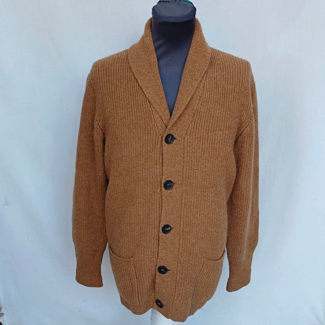 William Lockie Steppin Out Lambswool Knit Cardigan Sweater Mens XL