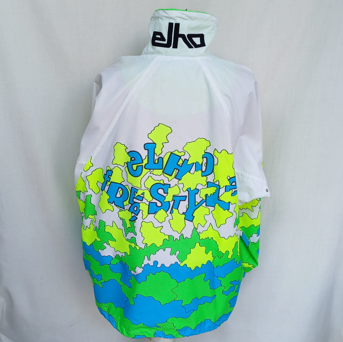 Vintage 90s Elho Freestyle Neon Pullover Jacket Size L