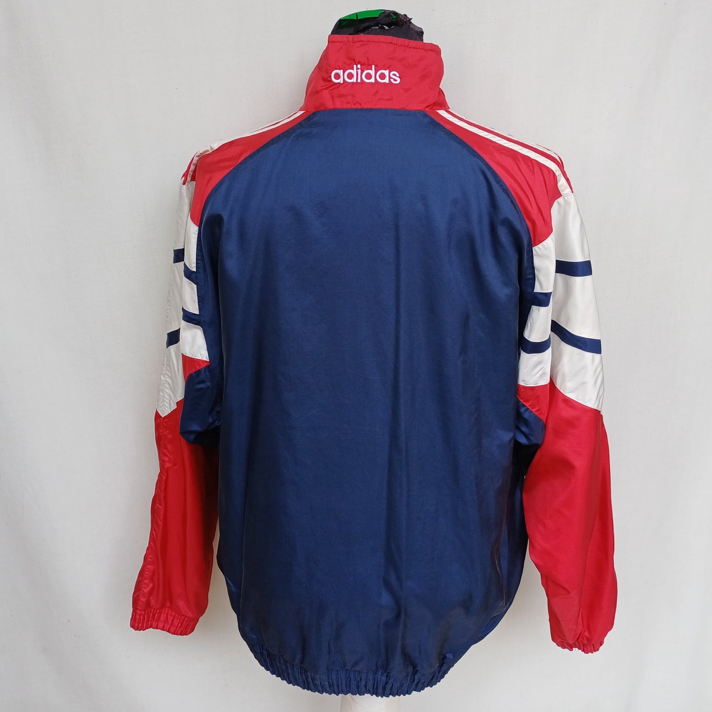 Vintage 90s Adidas Nylon Zip Track Top Jacket Mens M