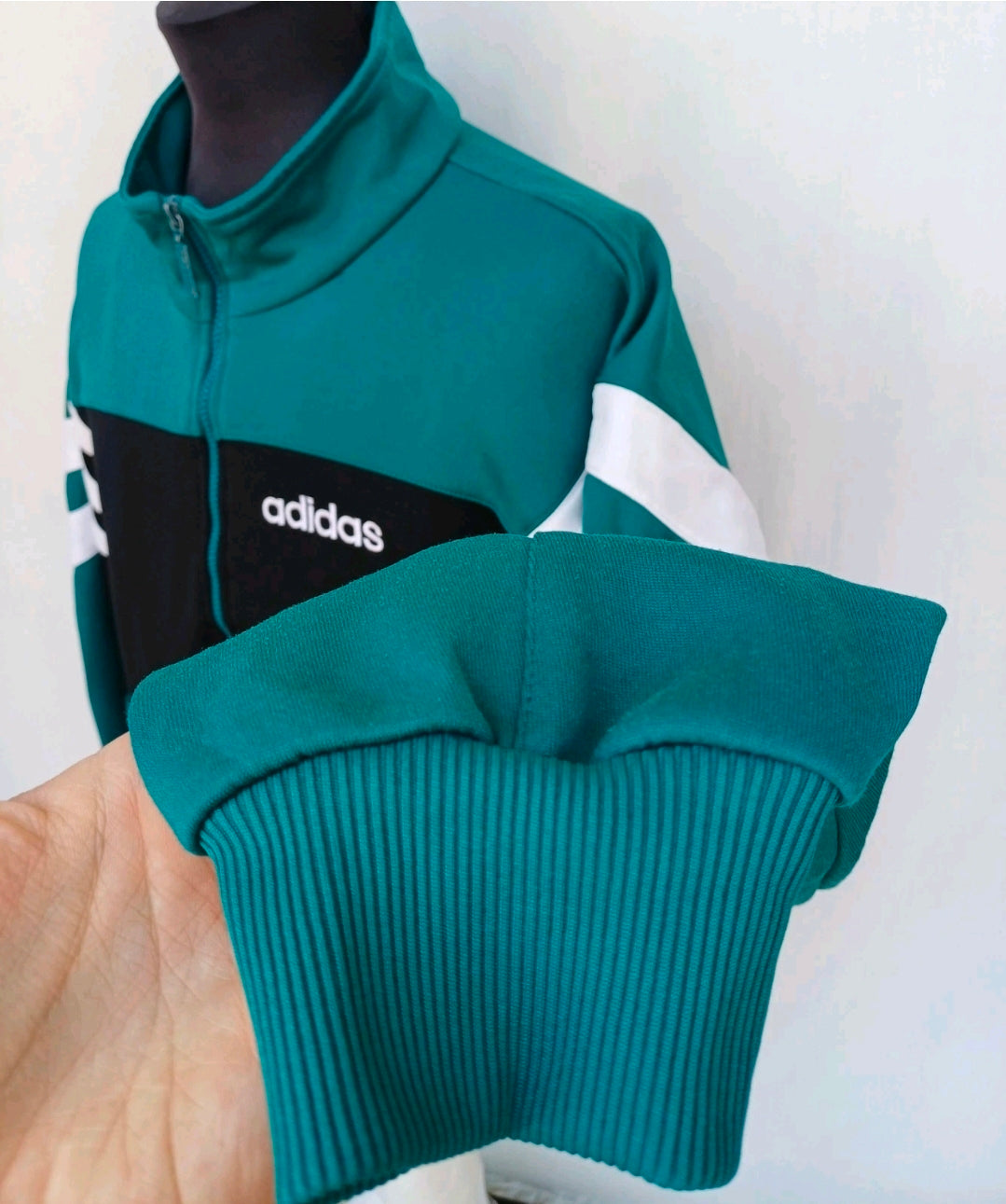 Vintage 90s Adidas Full Zip Track Top Jacket Striped Mens XL