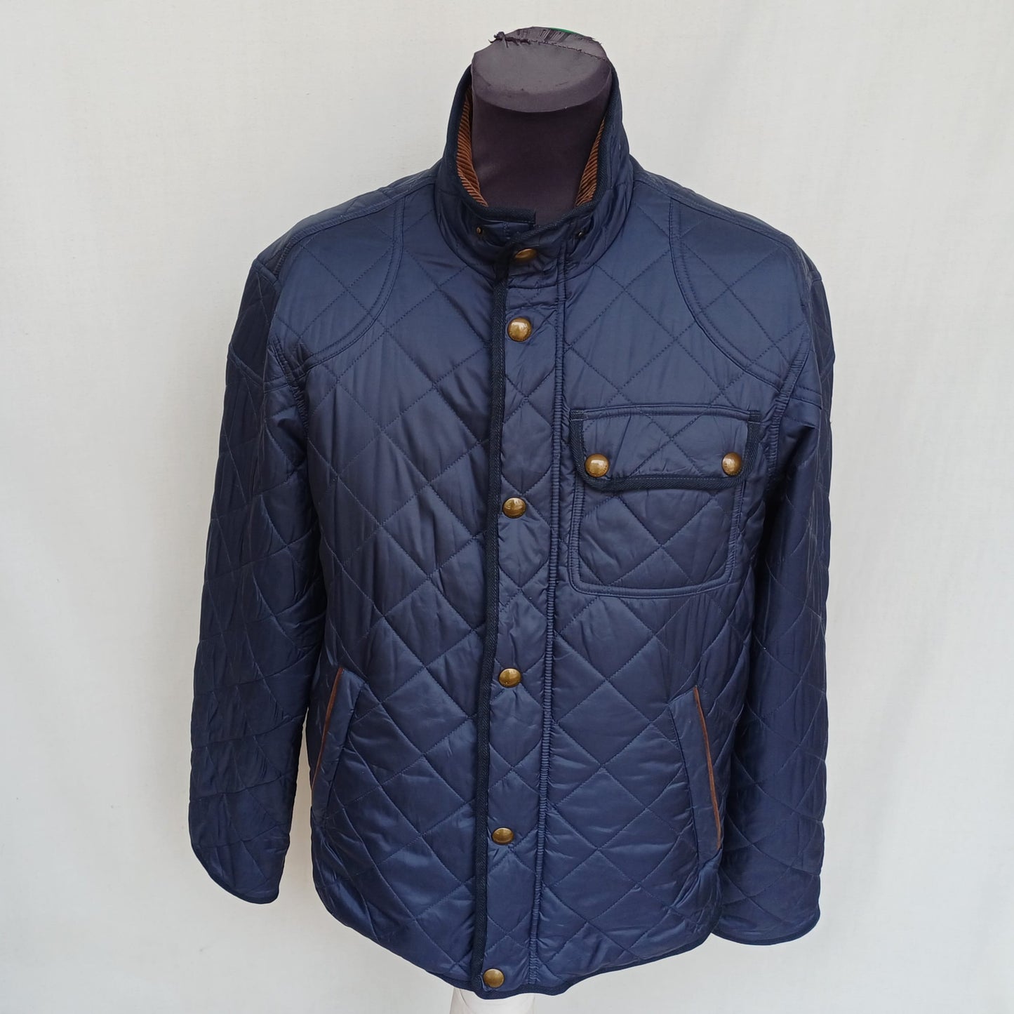 Polo Ralph Lauren Corduroy Collar Quilted Padded Jacket Mens M