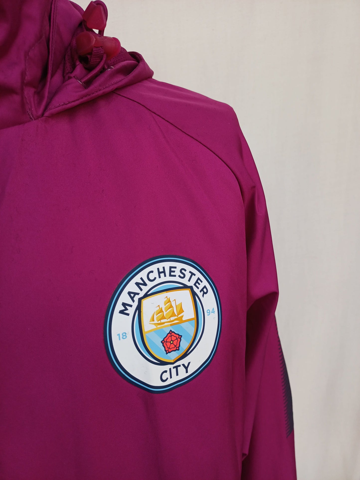 Manchester City 2017/18 Nike Player Issue Hooded Rain Jacket Coat Mens L
