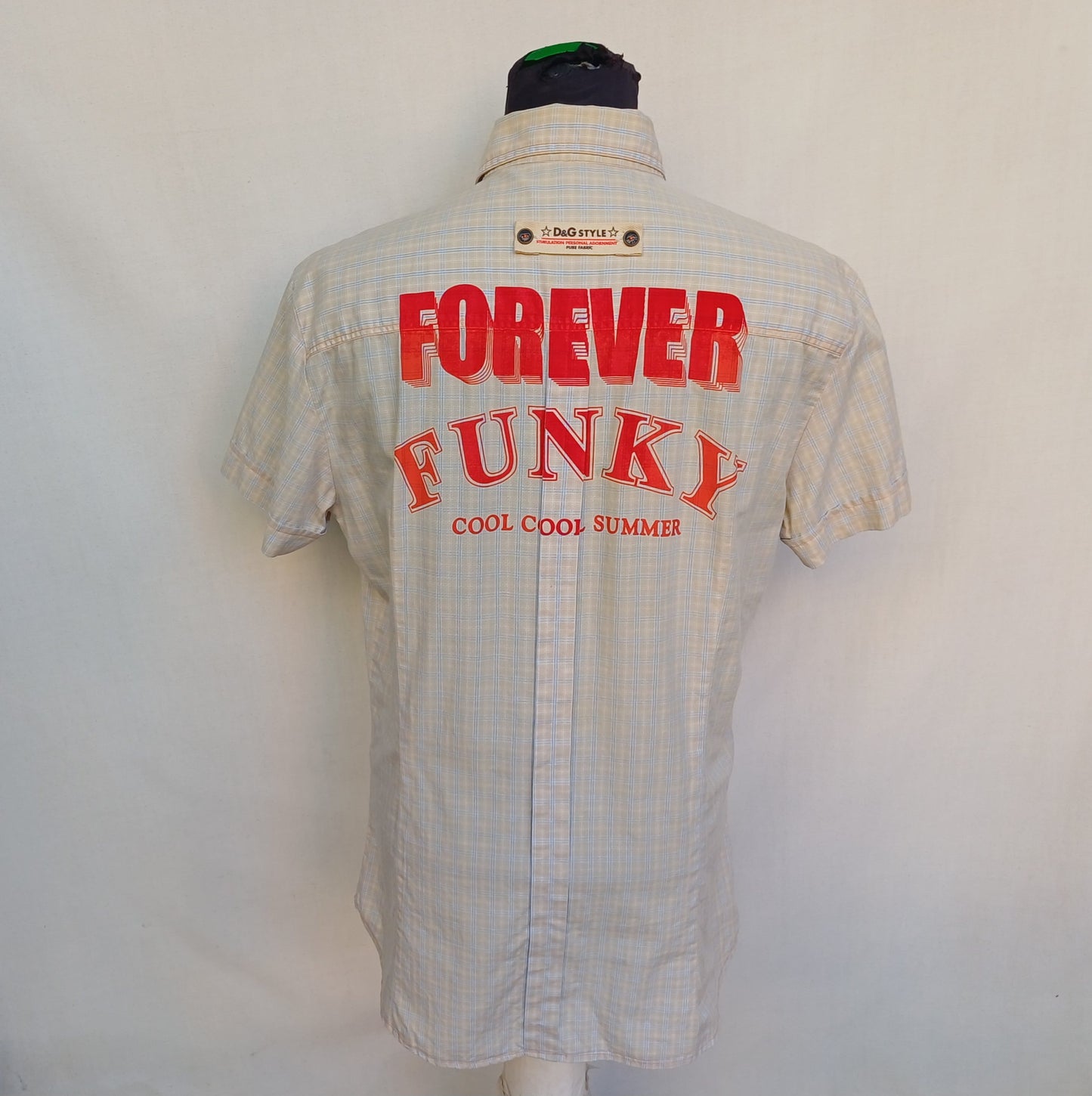 Dolce & Gabbana D&G Forever Funky Plaid button-up Shirt Mens S