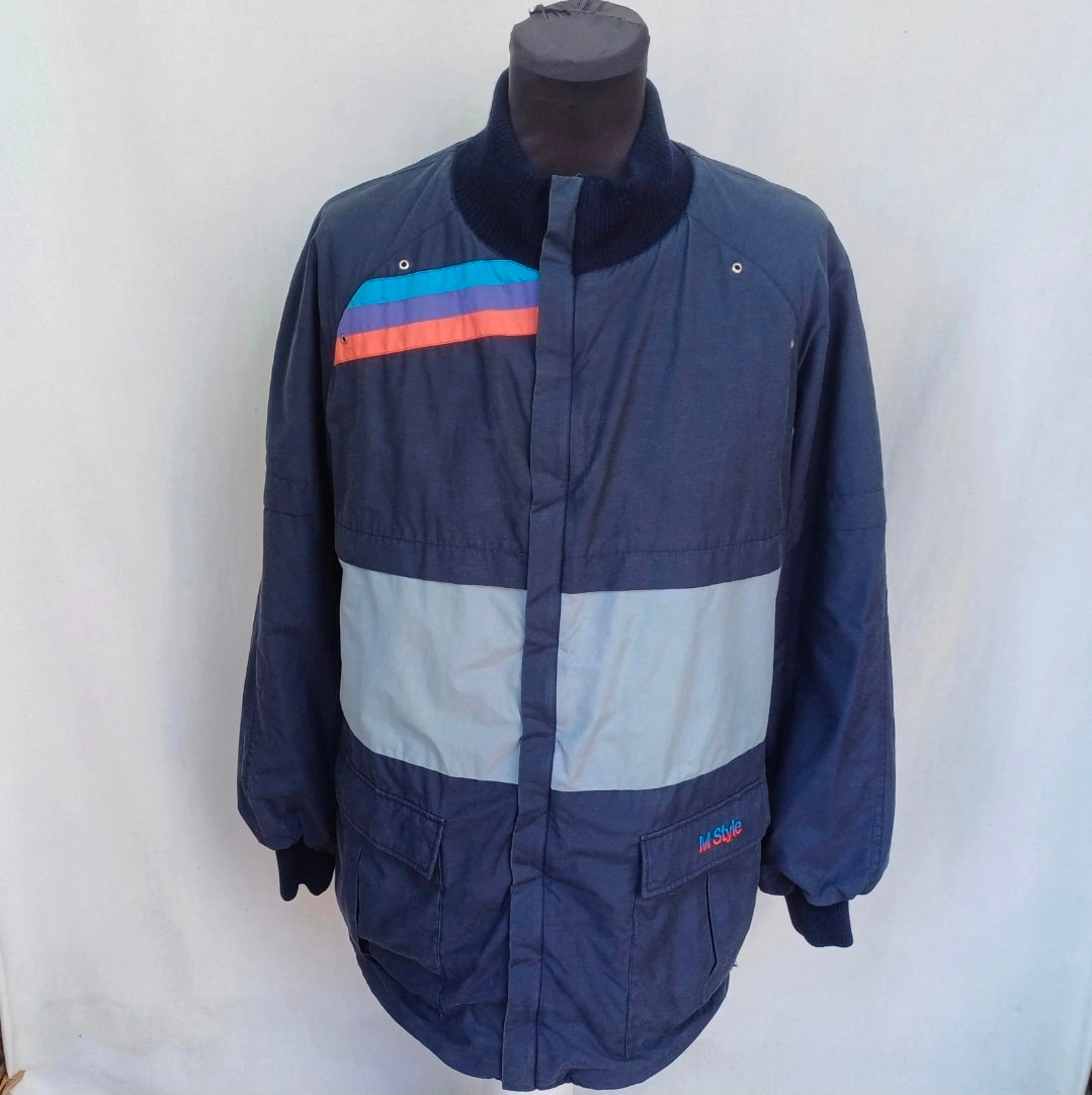 Vinatge 80s BMW M Style Head Reversible Wool/Cashmere Jacket Size 52/Mens L