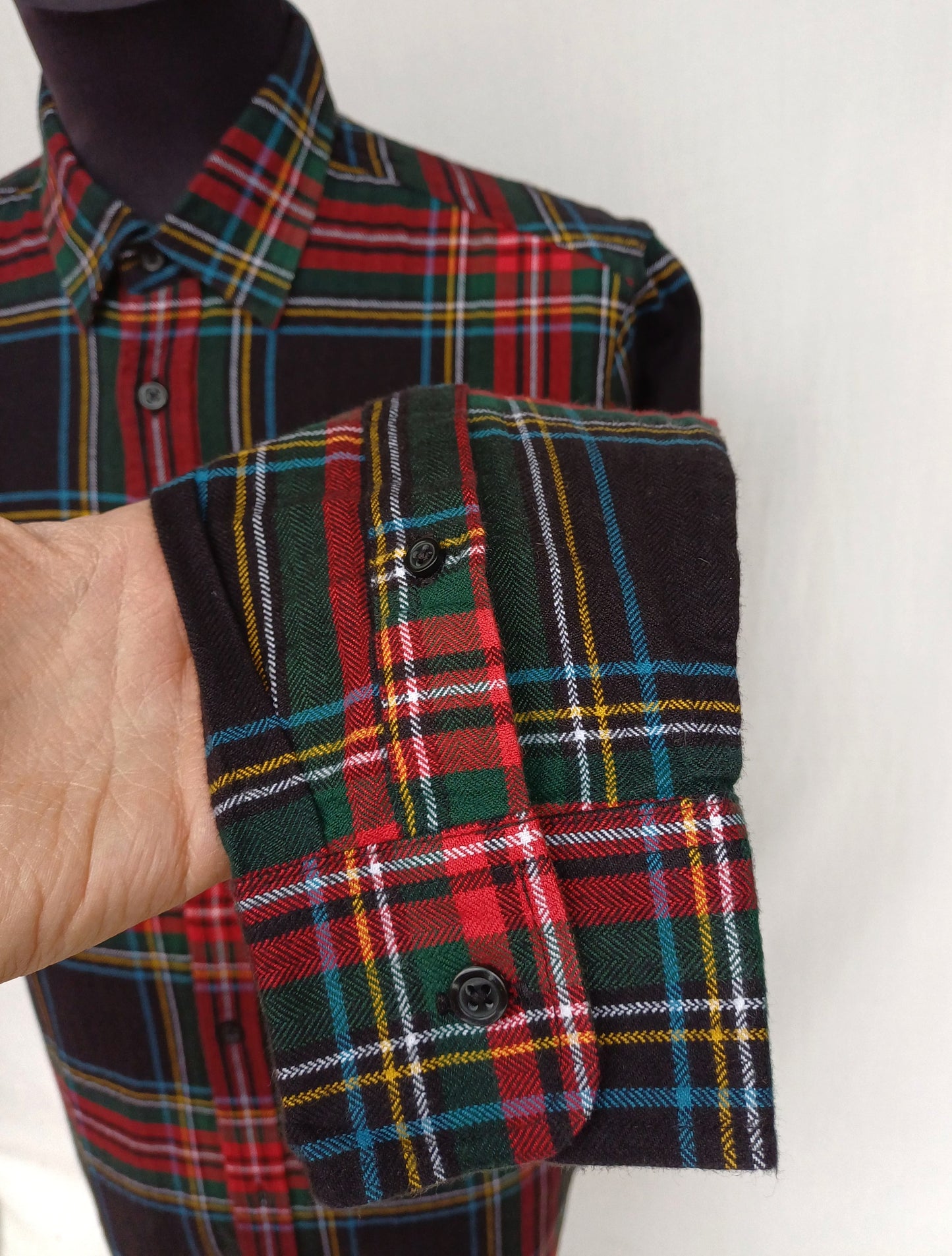 Carhartt 100% Cotton Long Sleeve button-Up Vigo Check Shirt Mens S