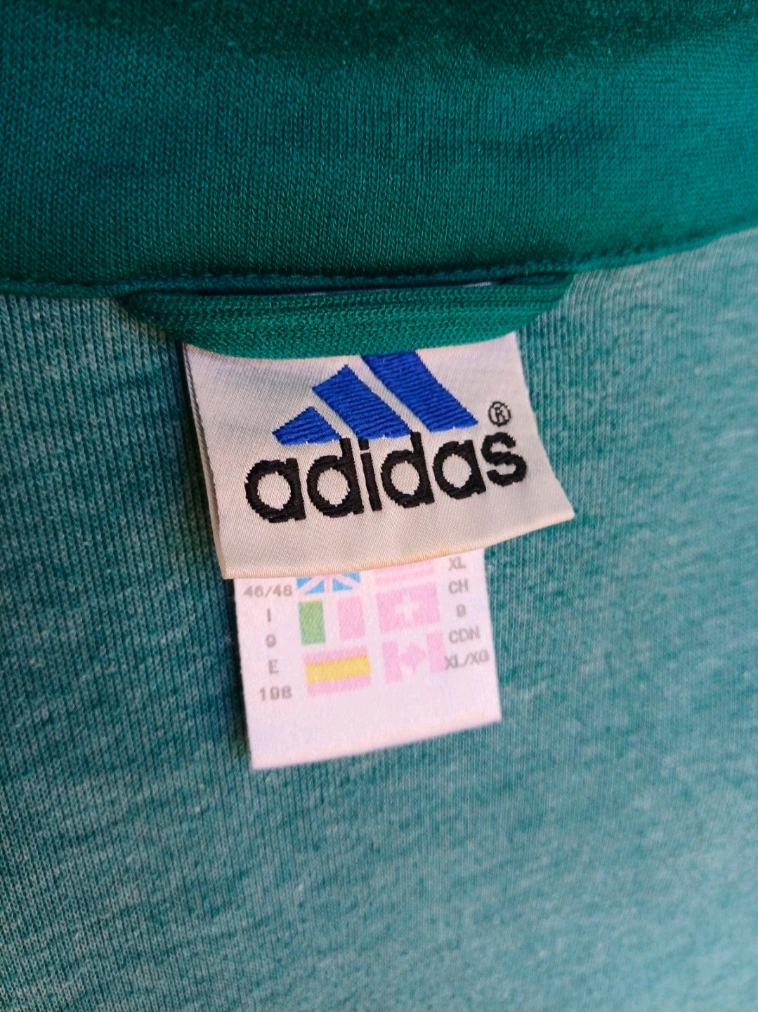 Vintage 90s Adidas Full Zip Track Top Jacket Striped Mens XL