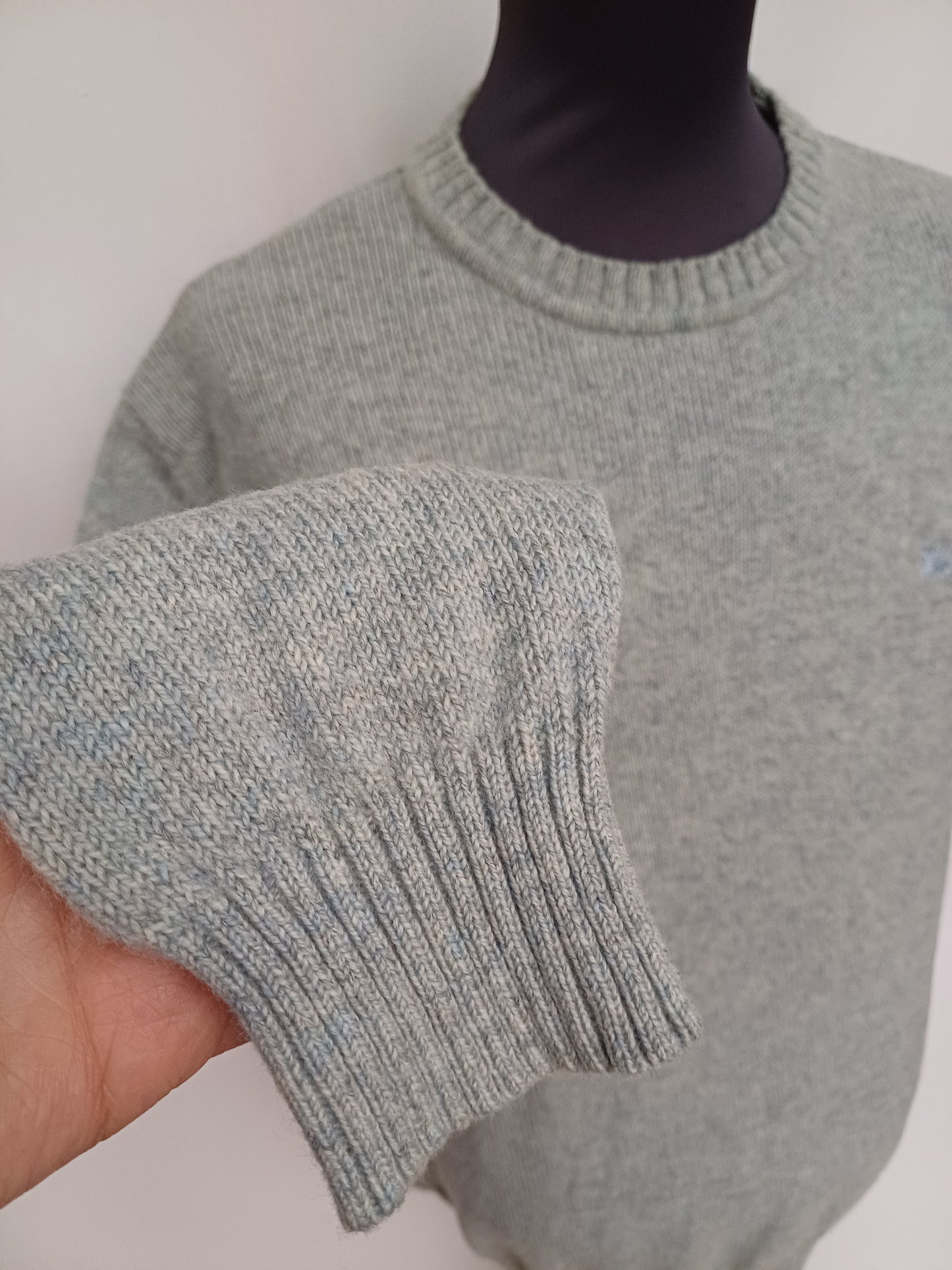 Burberry London Merino Wool/Cashmere Crew Neck Sweater Mens L