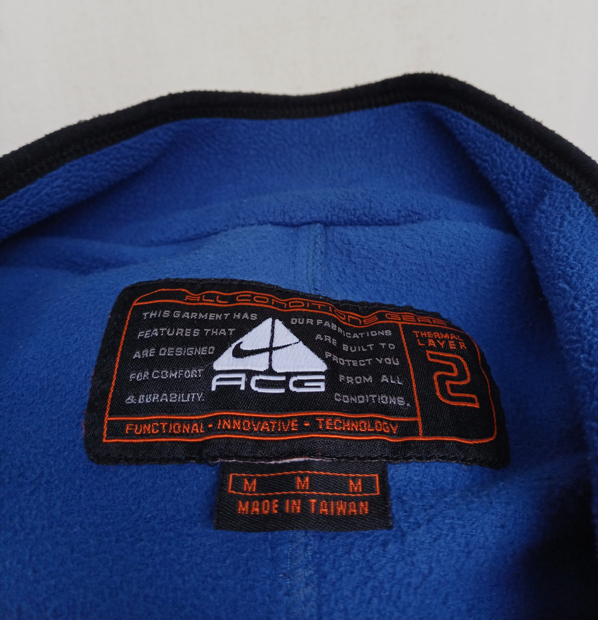 Vintage Nike ACG Therma-Fit Half Zip Fleece Pullover Mens M