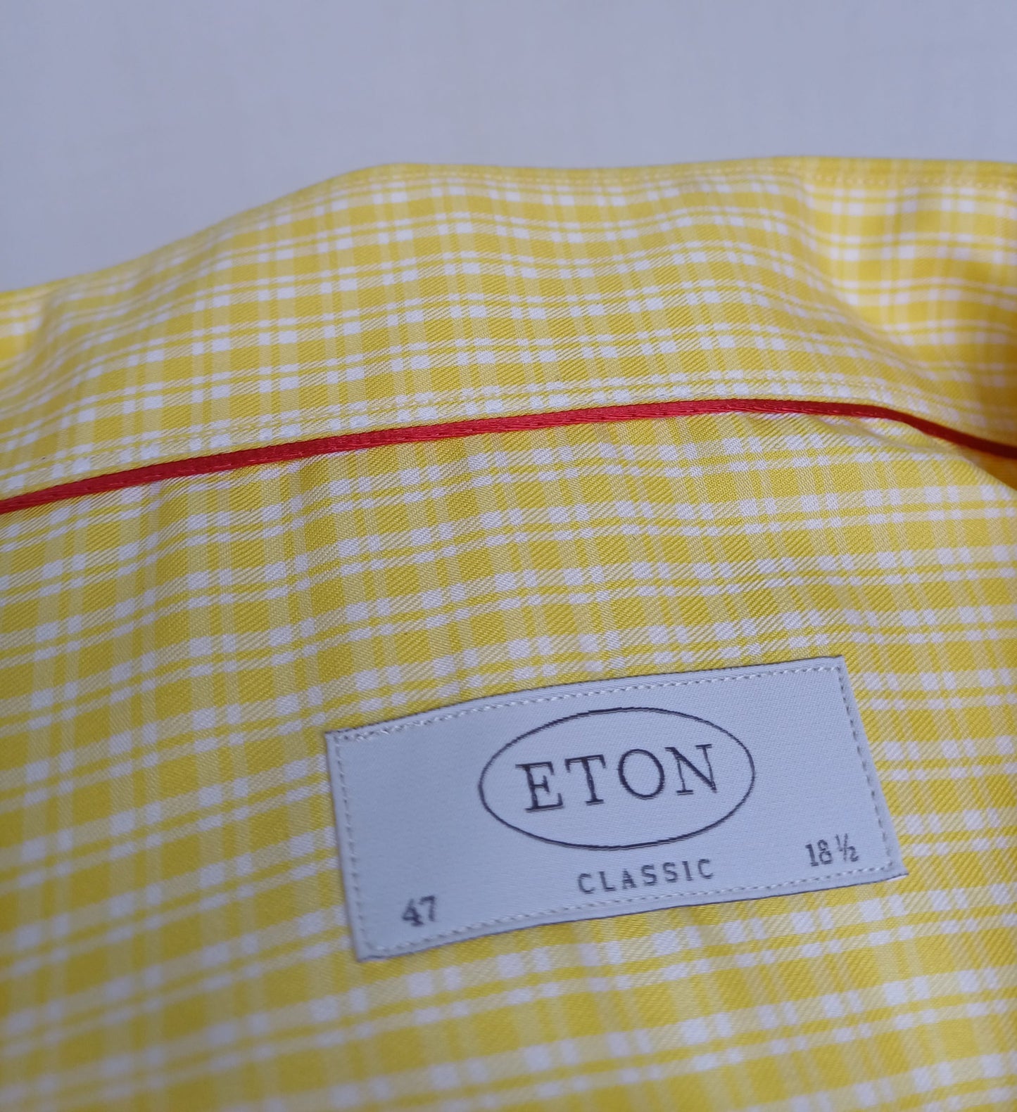 Eton Classic Fit Striped Button-Up Shirt Size 47/18.5/Mens 3XL