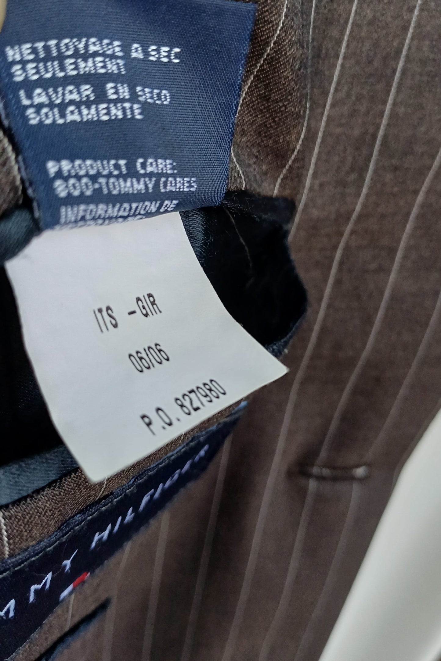 Tommy Hilfiger Wool Striped Mens Button Blazer Jacket Size EU 52