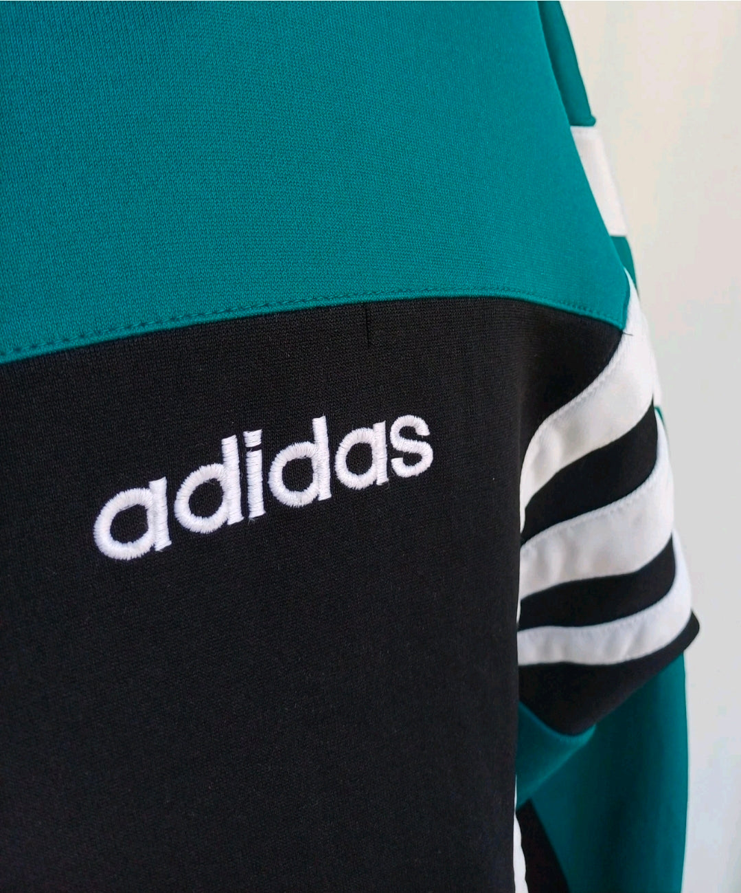 Vintage 90s Adidas Full Zip Track Top Jacket Striped Mens XL