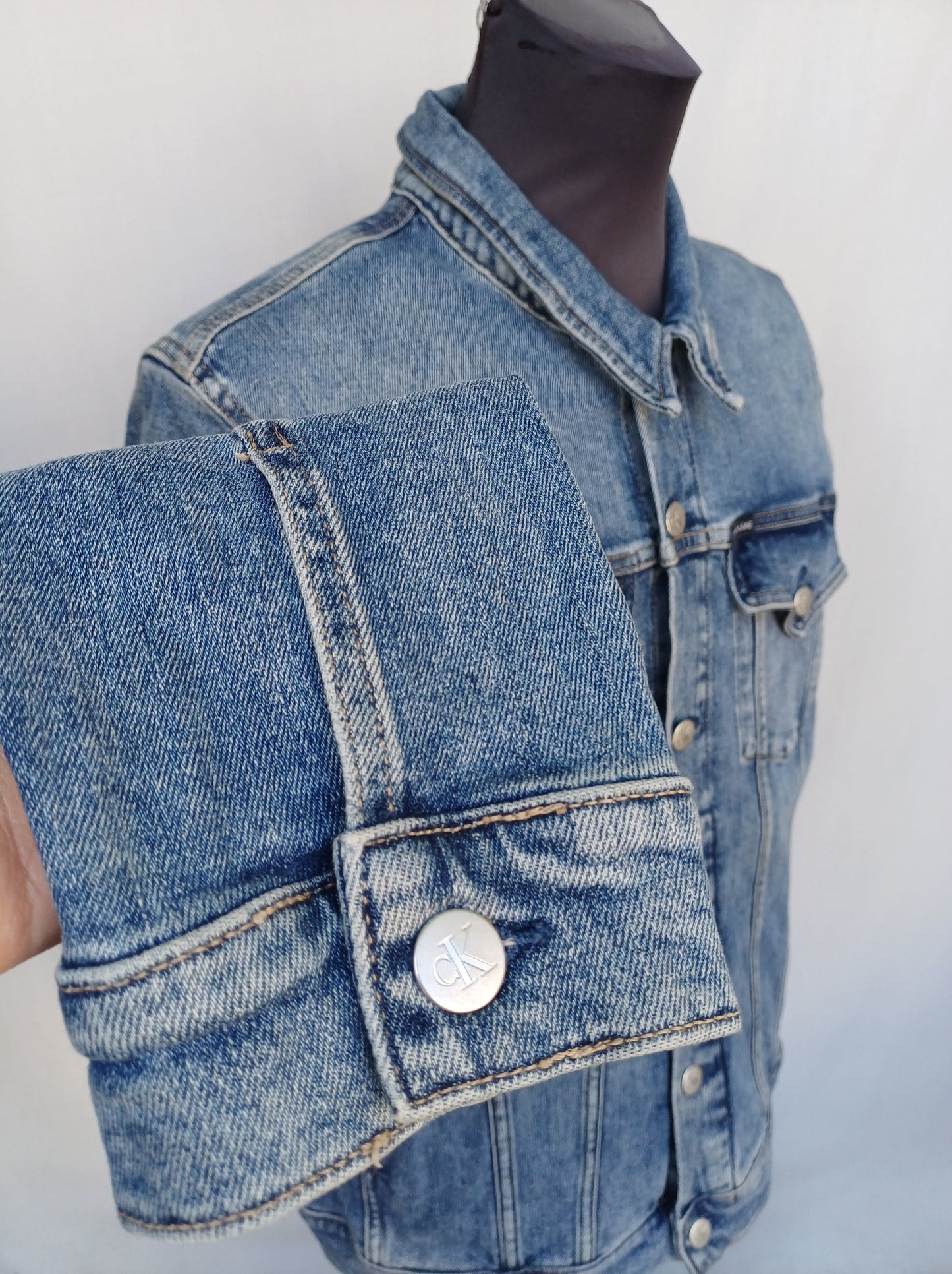 Calvin Klein Jeans Foundation Trucker Denim Jacket Mens XL