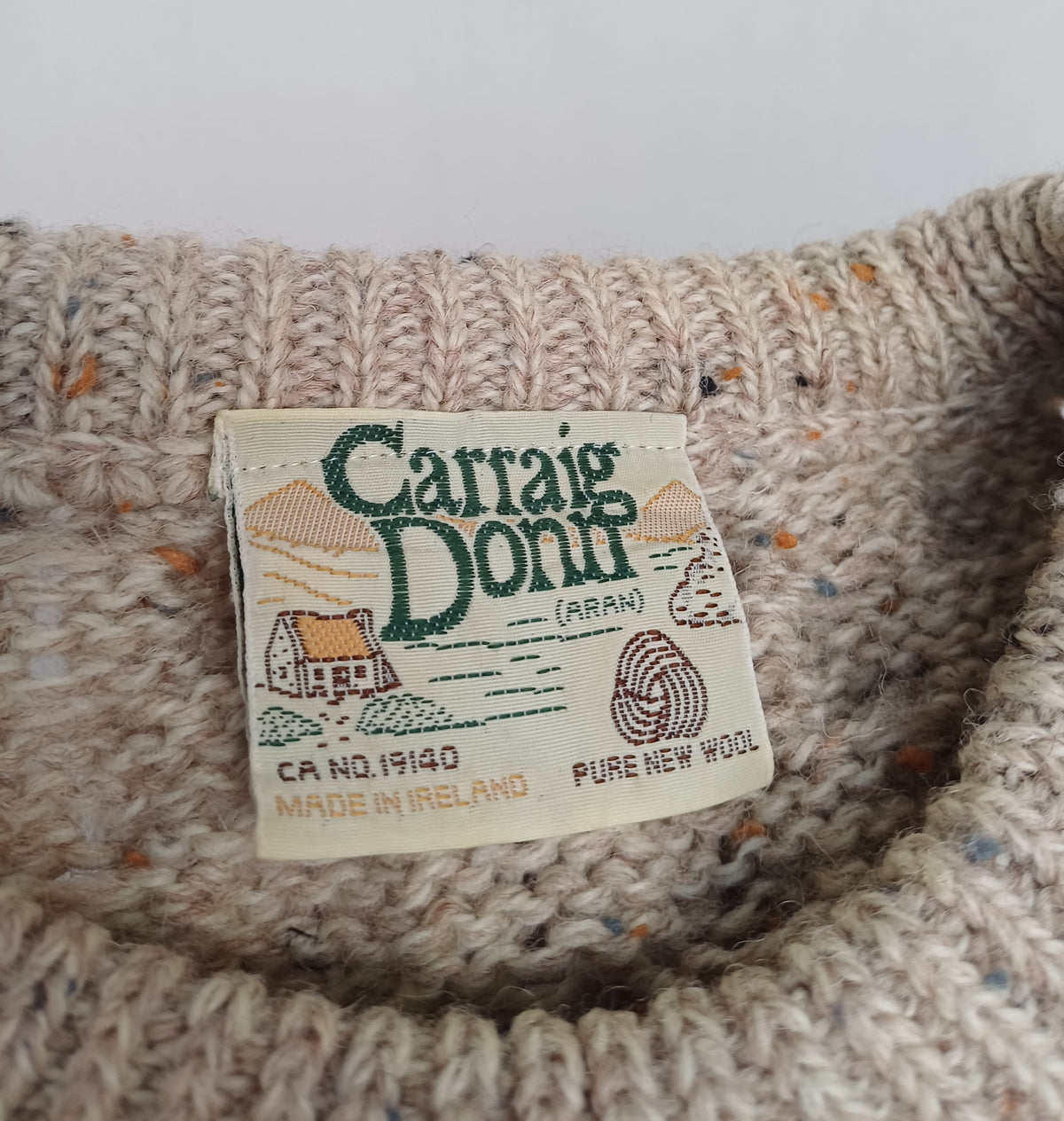 Vintage Carraig Donn Pure Wool Pullover Knit Sweater Mens XL