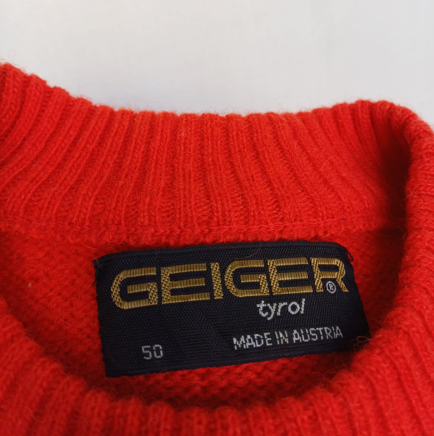 Vintage Geiger Pure Wool Pullover Sweater Size EU 50