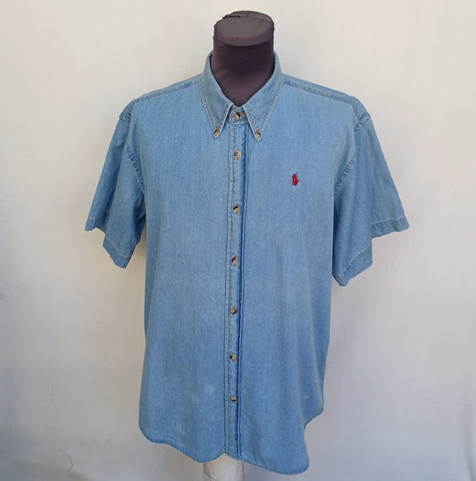 Vintage Polo Ralph Lauren Denim Button Down shirt Mens L