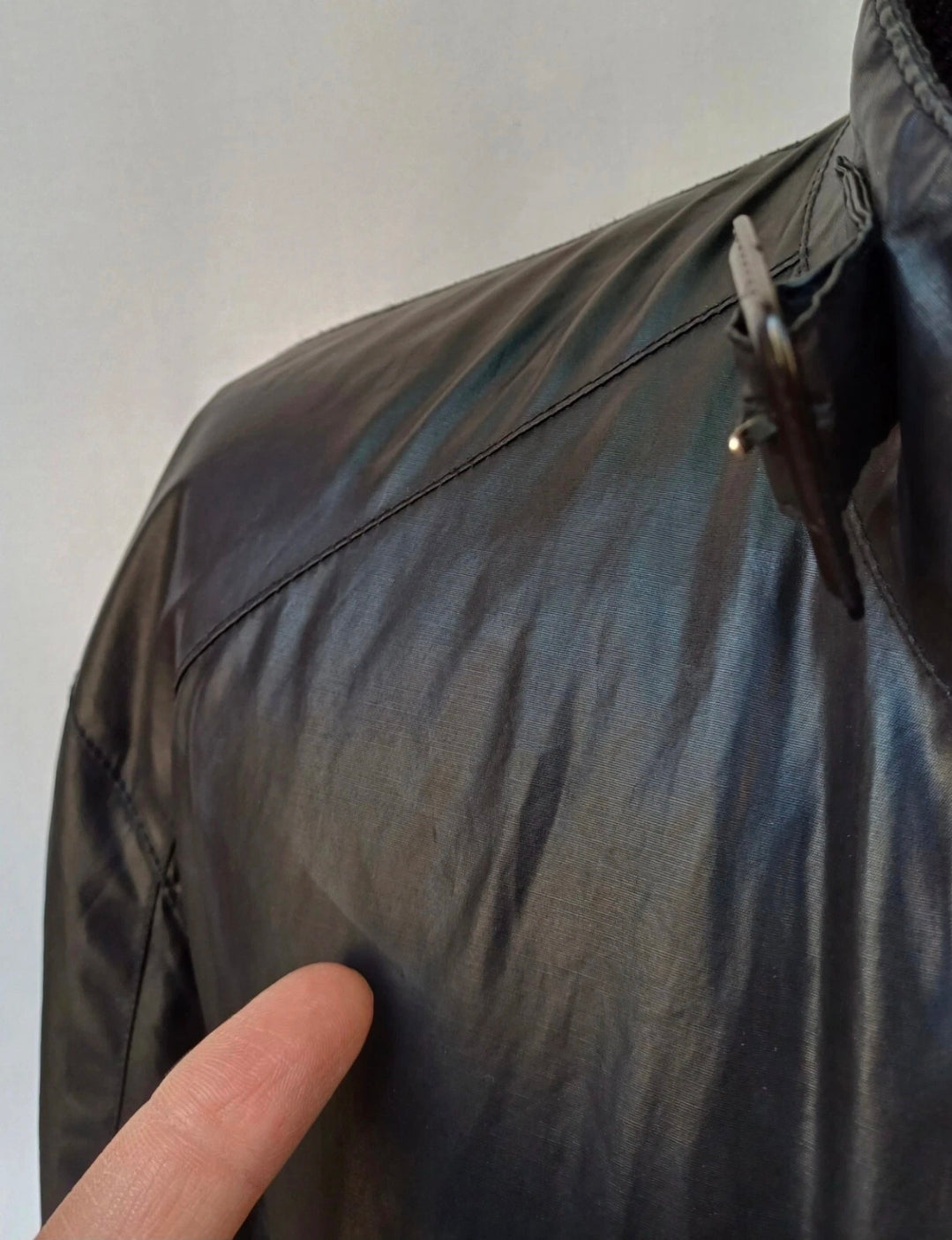 Barbour T1149 Carbon Finish International Jacket Zip/Snap Coat Mens M