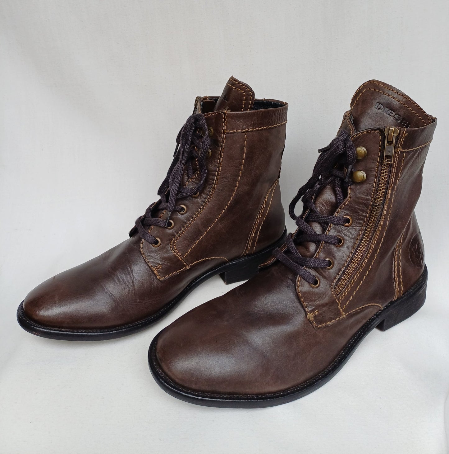 Diesel Men's Genuine Leather Boots Size EU 44