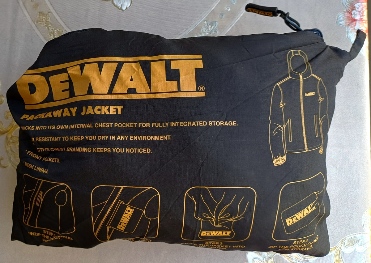 DeWalt Full Zip Lightweight Packable Jacket Mens L