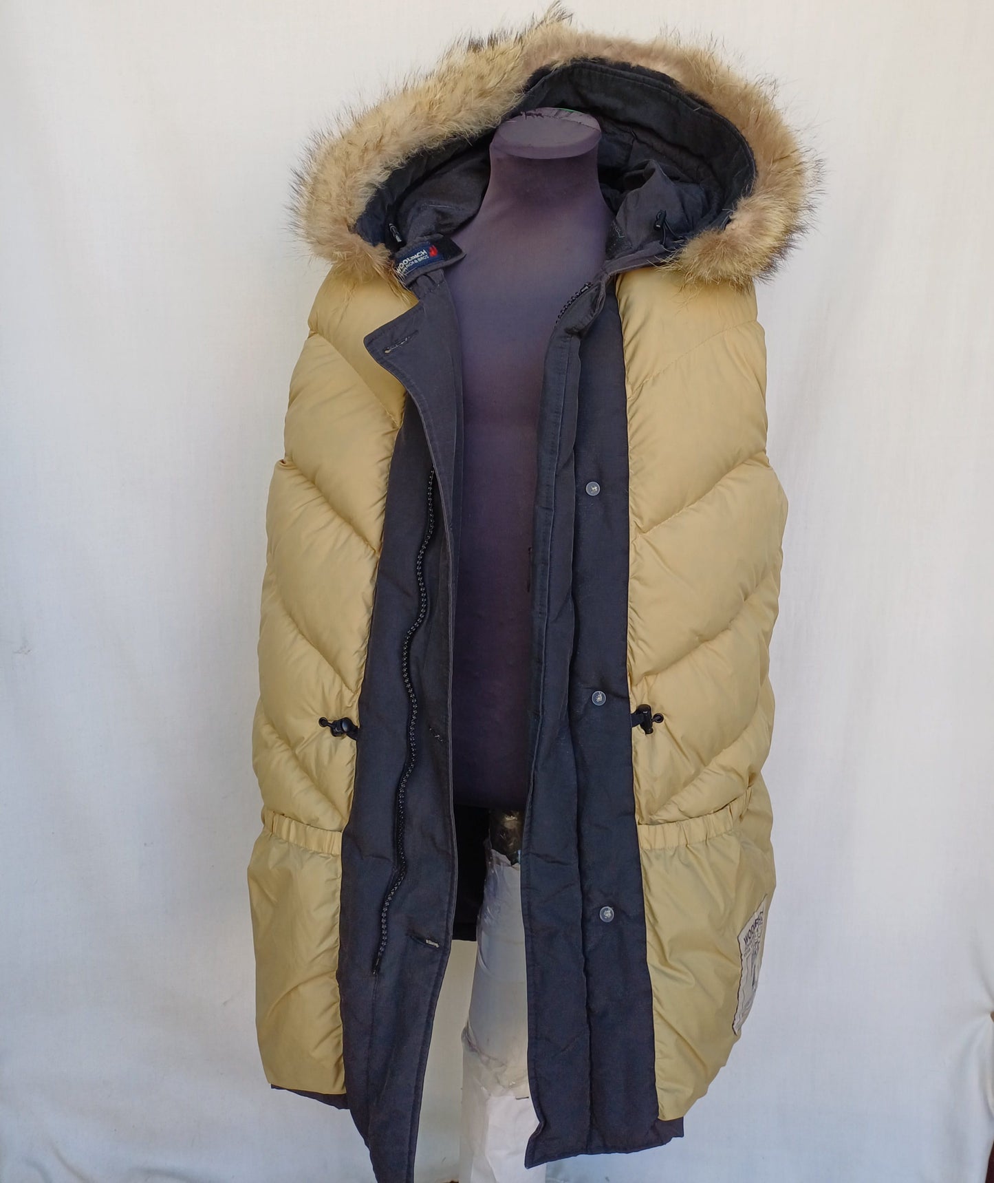 Woolrich Mens Arctic Real Coyote Fur Down Parka Coat XL/XXL