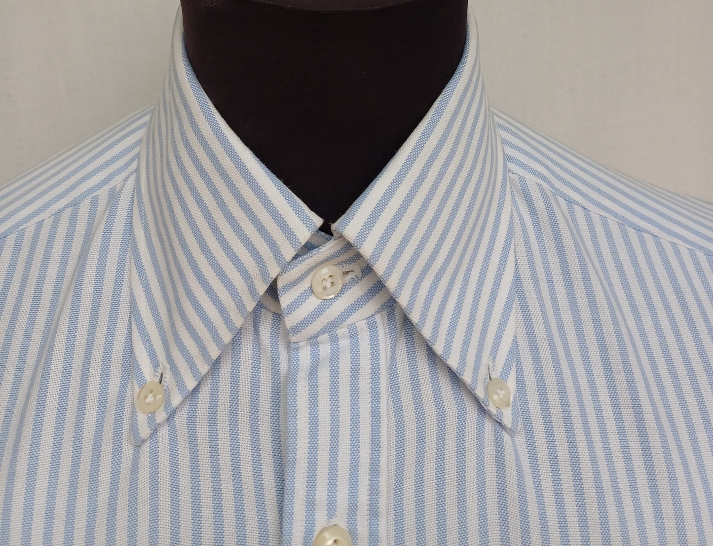 Borrelli Napoli Striped Button-Down Shirt Size 38/15/Mens M