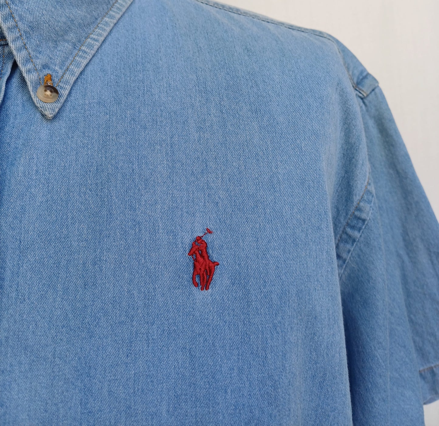 Vintage Polo Ralph Lauren Denim Button Down shirt Mens L