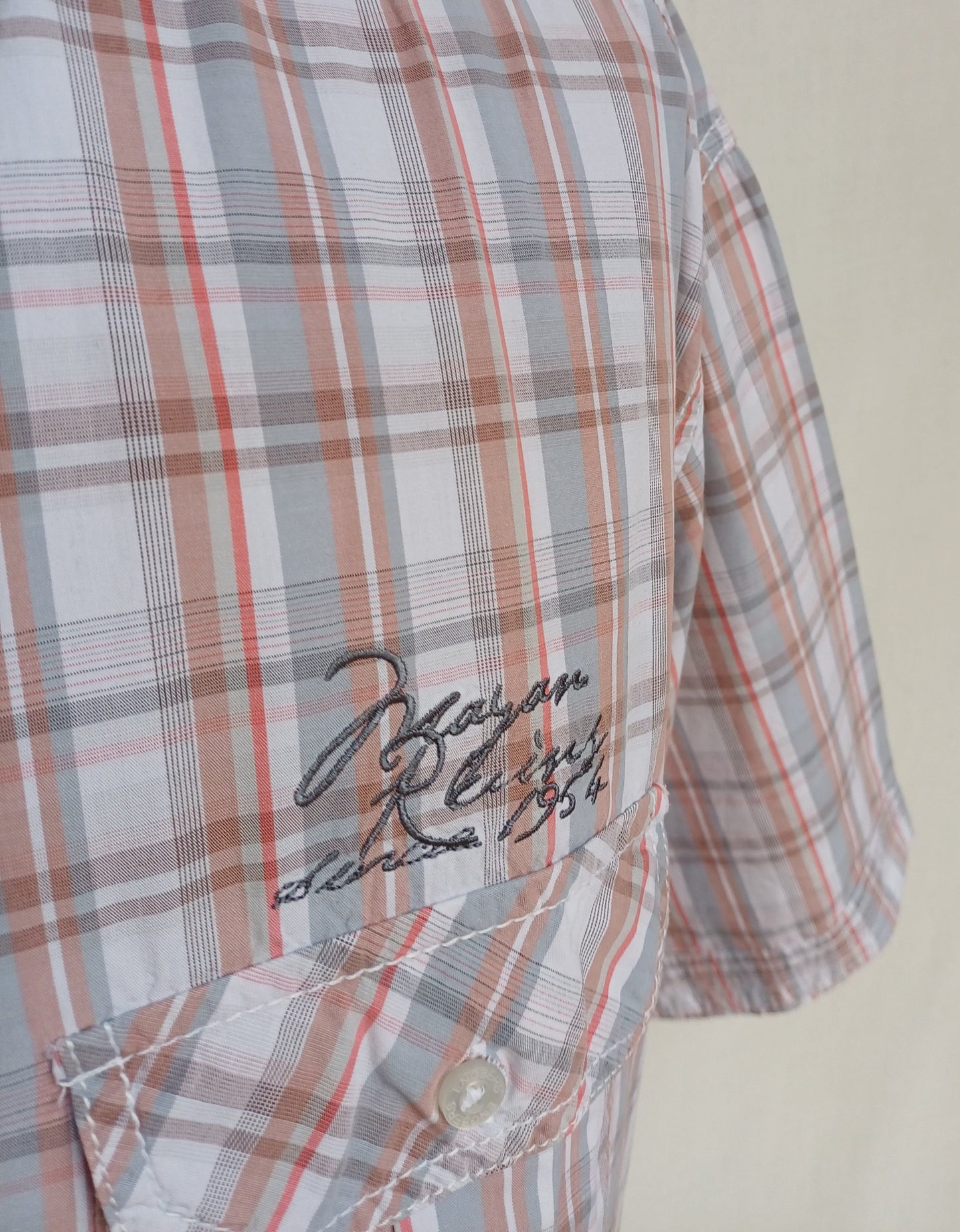 Lot Of 3 Engbers 100% Cotton Button-Up Check Shirt Size 43-44/Mens XL Oversized