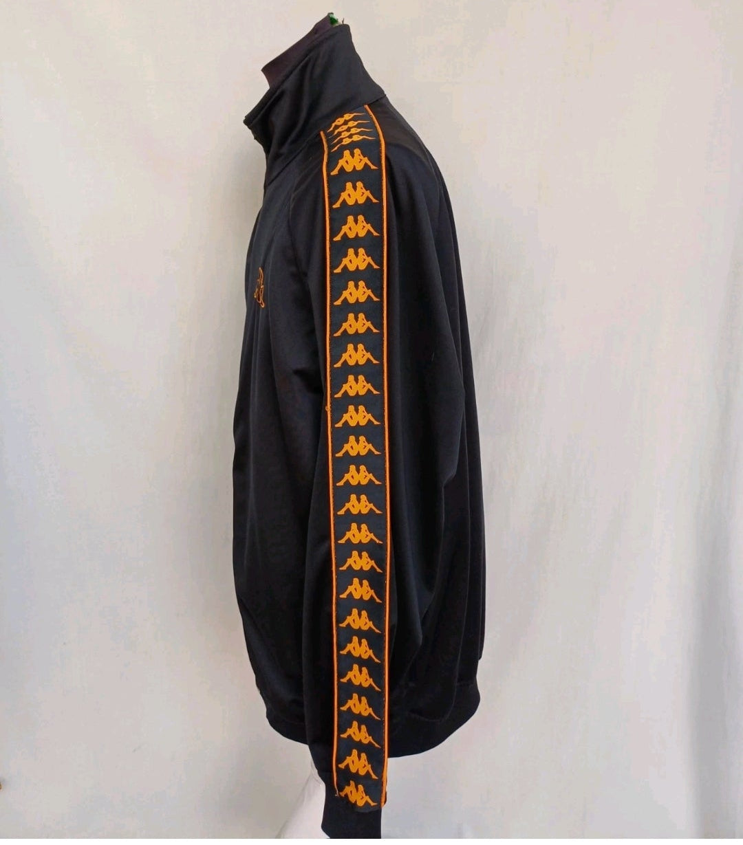 Vintage 90s Kappa Taped Logo Zip Track Top Jacket Mens XL