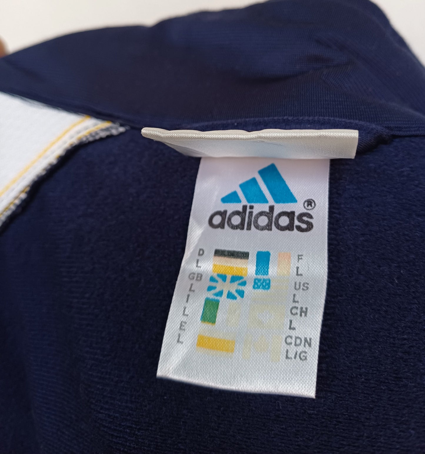 Vintage 90s Adidas Removable Sleeve Track Top Jacket Striped Mens L/XL