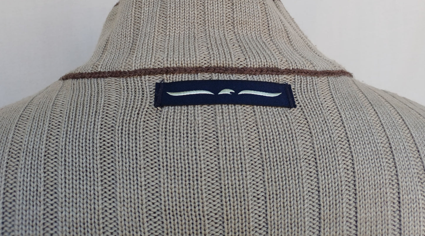 Vintage Armani Jeans Wool/Acrylic Full Zip Cardigan Sweater Mens L