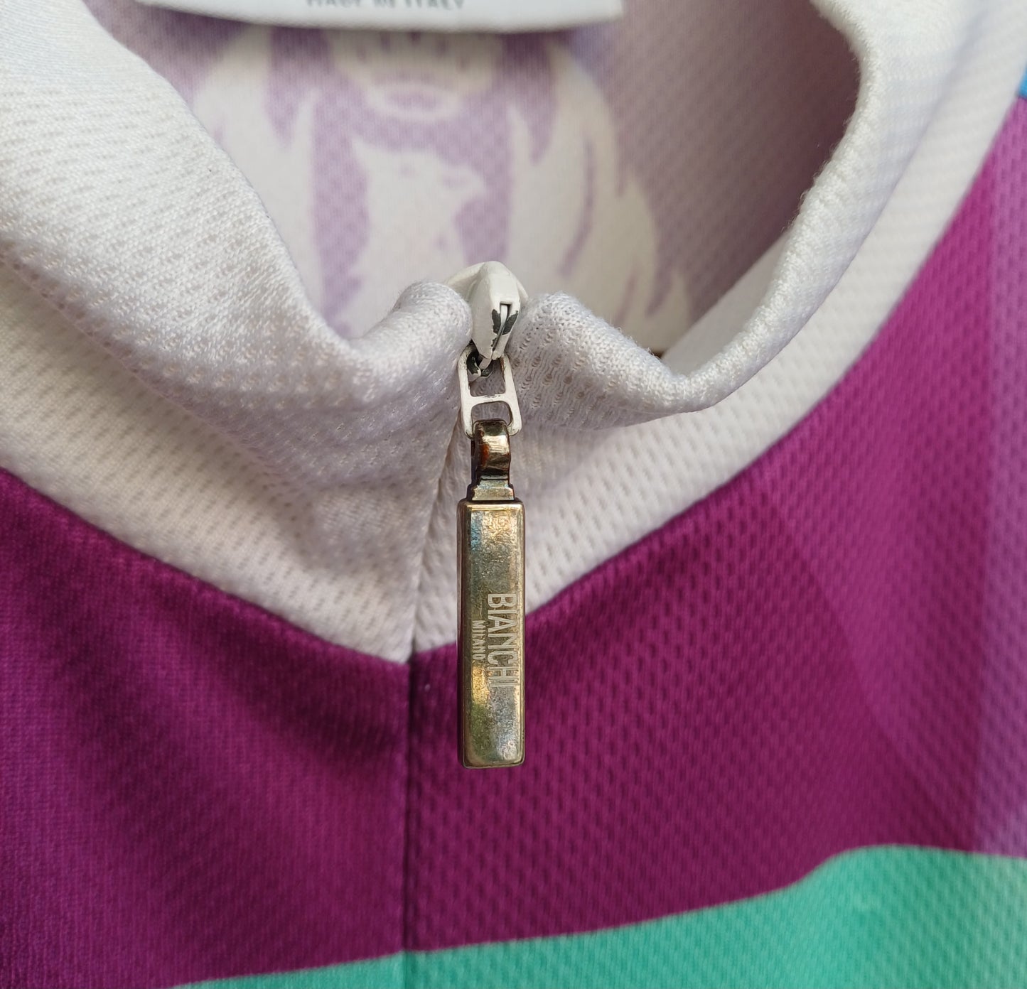 Bianchi Milano Full Zip Cycling Jersey Mens L
