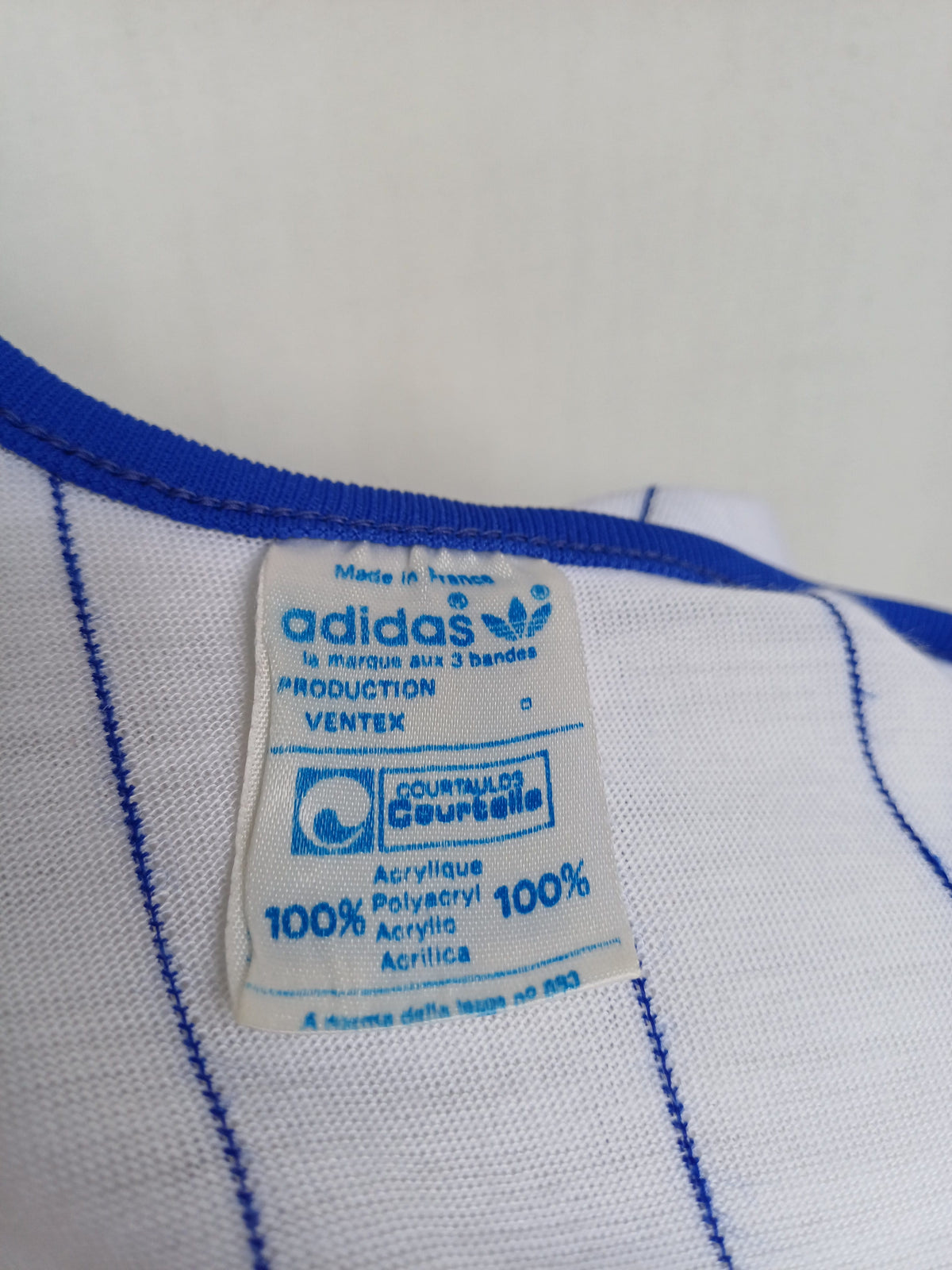 Vintage 80s Adidas Ventex Striped Basketball Jersey Mens M