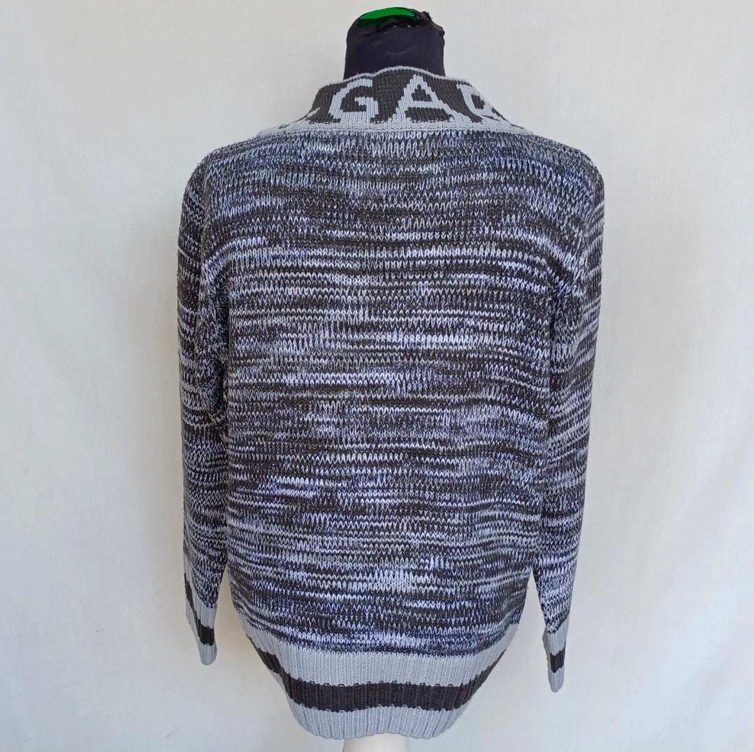 Dolce &Gabbana D&G Spell Out Wool Knit Pullover Sweater Jumper Mens S Oversized