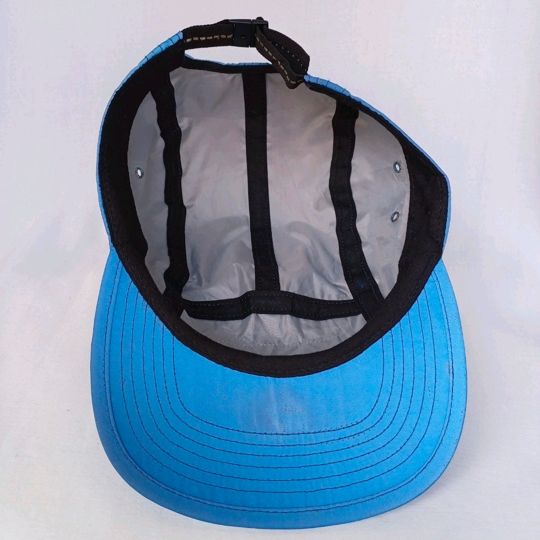 Supreme 5 Panel Reflective Camp Cap Blue Front Logo Hat One Size Adjustable